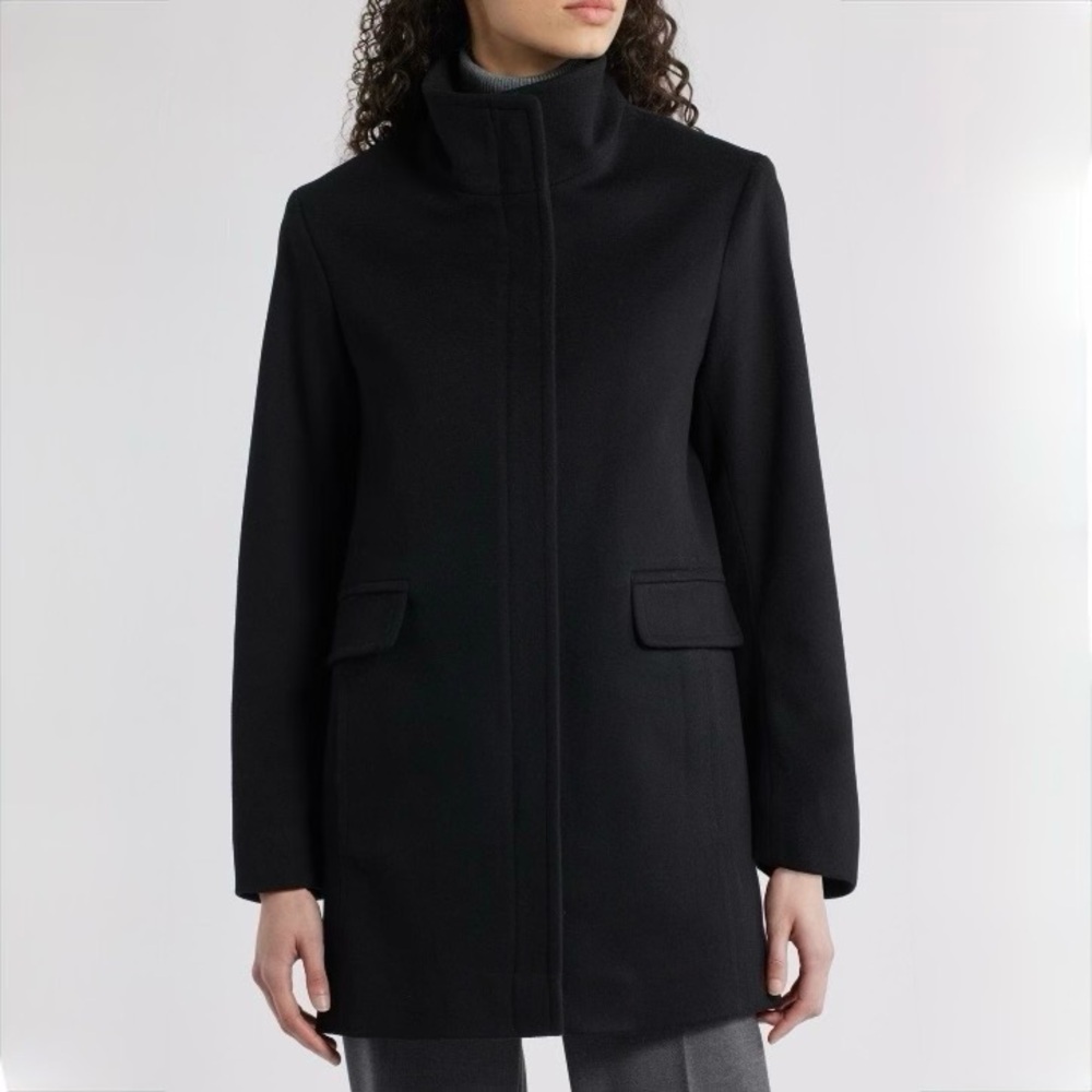 Fleurette Zoey Stand Collar Wool Car Coat ~ NWT